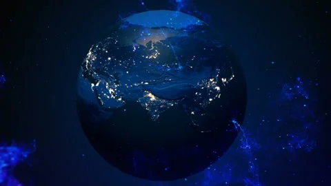 Planet Earth in outer space. Stock Footage 87814407