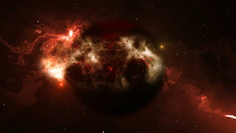 Planet Earth in outer space. Stock Footage 87859931