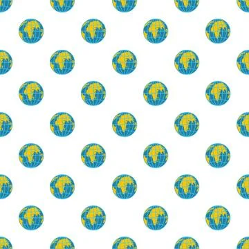 Planet earth pattern seamless Stock Illustration