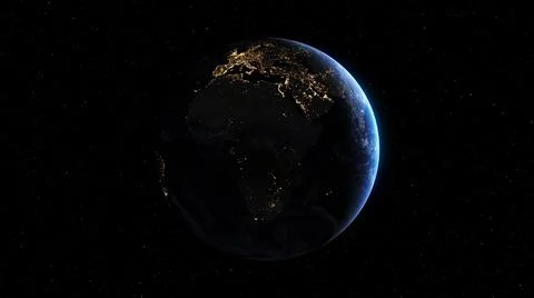 Planet earth with realistic geography surface and orbital 3D cloud atmosphere Stock Illustration