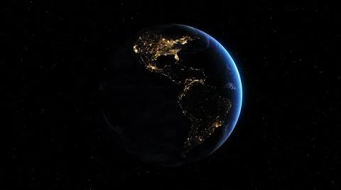 Planet earth with realistic geography surface and orbital 3D cloud atmosphere Stock Illustration