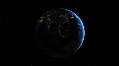 Planet earth with realistic geography surface and orbital 3D cloud atmosphere Stock Illustration