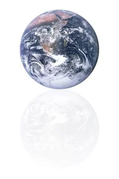 Planet earth with reflection Stock Illustration