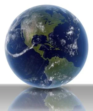 Planet Earth with Reflection Illustrazione stock