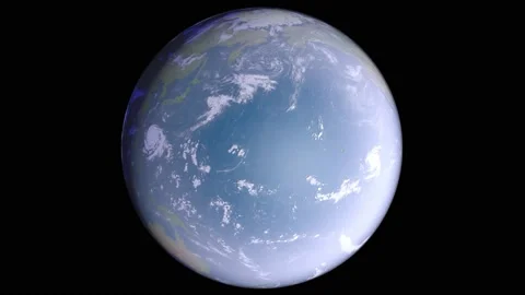 The planet Earth revolves around its orbit Stock Footage 159704404