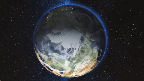 Planet Earth rotate, spinning on its axi... | Stock Video | Pond5