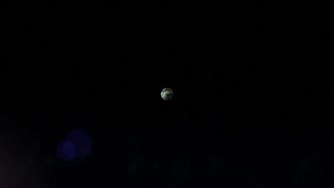 The planet Earth rotates against the background of cosmic stars Stock Footage 83519375