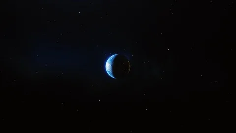 Planet the Earth rotating animation and zoom through the stratosphere to city 3d Stock Footage 124289648