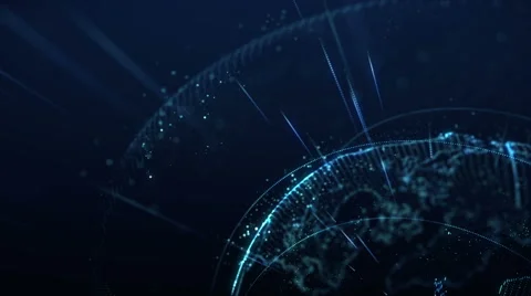 Planet earth rotating animation future technology business concept Stock Footage 66687234