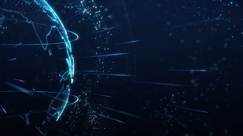 Planet earth rotating animation future technology business concept Stock Footage 66688323
