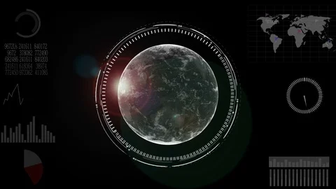 Planet earth rotating animation future technology business concept Stock Footage 88866932