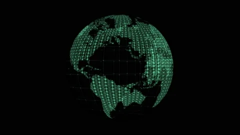 Planet earth rotating animation future technology business concept Stock-Footage 89239763