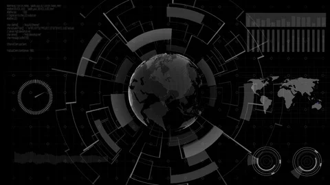 Planet earth rotating animation future technology business concept Stock Footage 89436670