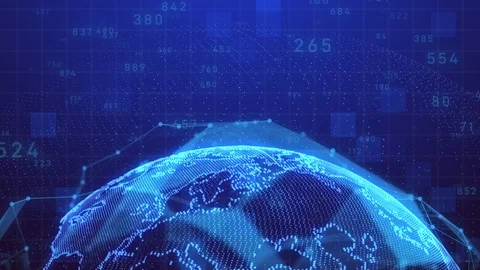 Planet earth rotating animation future technology business concept 3 Stock Footage 91510155