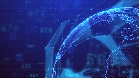 Planet earth rotating animation future technology business concept 4 Stock Footage 91510717