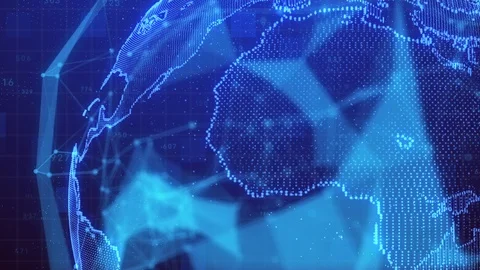 Planet earth rotating animation future technology business concept 6 Stock Footage 91511673