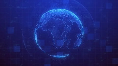 Planet earth rotating animation future technology business concept 1 Stock Footage 91511761