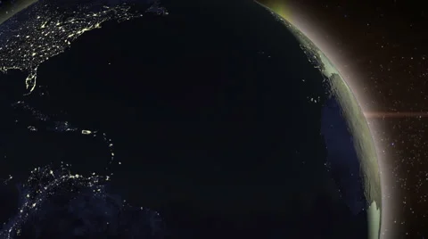Planet Earth rotating animation in space Stock Footage 44134182