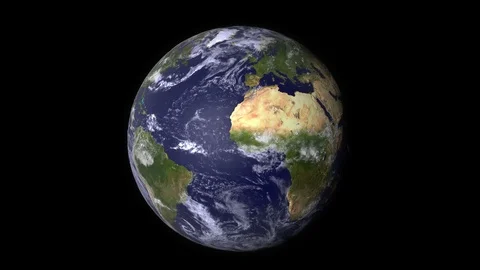 Planet Earth rotating on a Black Background 動画素材 86423667
