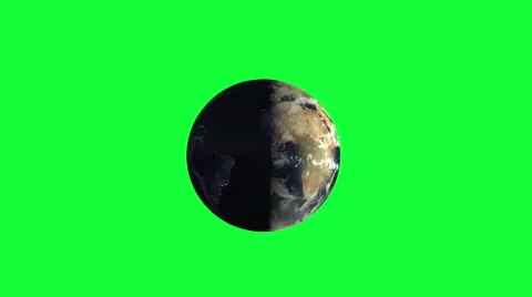 Planet Earth rotating on green screen focus italy Stock Footage 43347086
