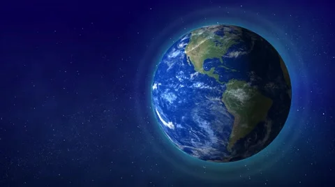 Planet earth rotating on the right side - motion video background animation Stock Footage 66482942
