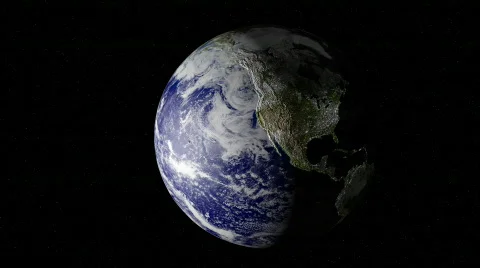 Planet earth rotating in space Video stock 538275