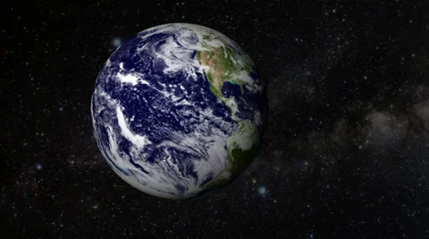 Planet Earth rotating in space Stock Footage 32866705