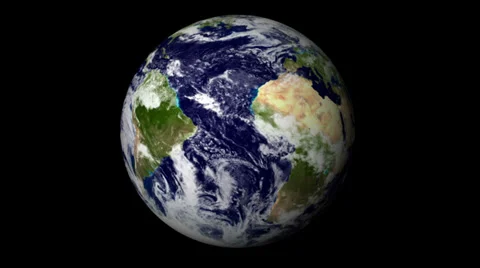 Planet Earth rotating in space Stock Footage 32872316