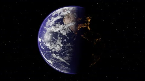 Planet earth rotating in Space. Stock Footage 128305606