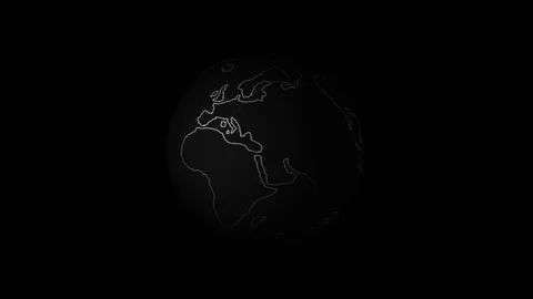 Planet Earth Rotating in Space Globe Animation Stock-Footage 73628444