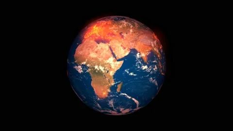 Planet Earth rotating in space, solar system world in front of the stars Stock Footage 131301845