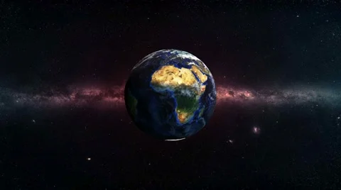 Planet Earth Rotation in Deep Space Stock Footage 65336168