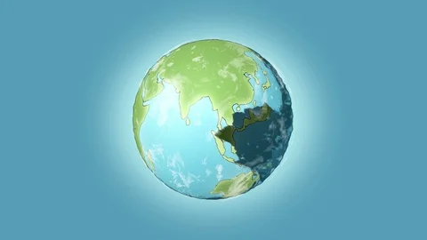 Animated Earth Spinning