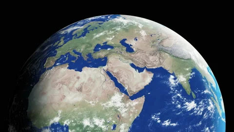 Planet earth rotation in space Stock Footage 171017619