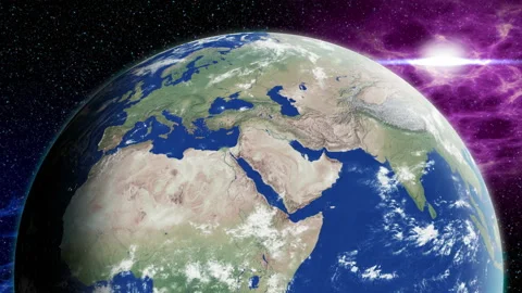 Planet earth rotation in space Stock Footage 171018451