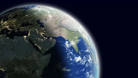 Planet earth rotation in space Stock Footage 171058845