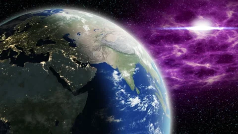 Planet earth rotation in space Stock Footage 171059287