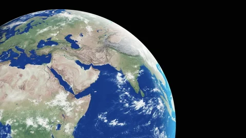 Planet earth rotation in space Stock Footage 172107362