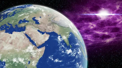 Planet earth rotation in space Stock Footage 172107578