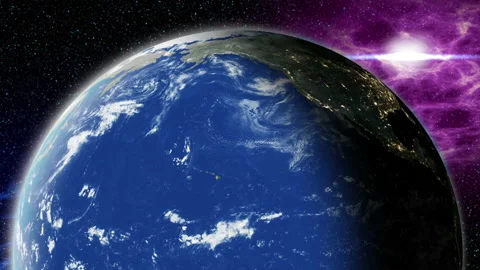 Planet earth rotation in space Stock Footage 172110685