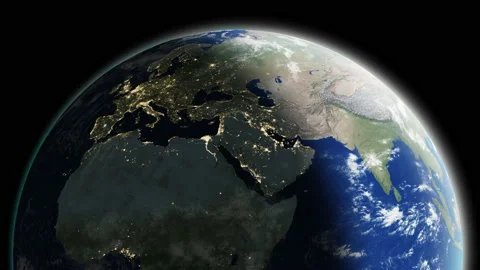 Planet earth rotation in space Vidéo 172135216