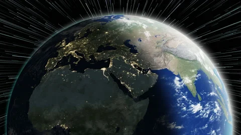 Planet earth rotation in space Stock Footage 172135864