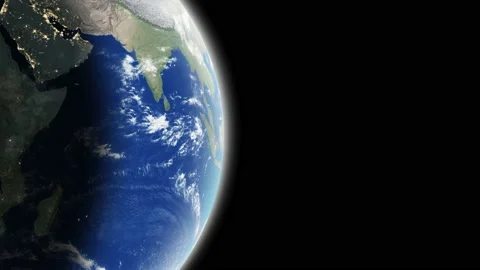 Planet earth rotation in space Stock Footage 172148447