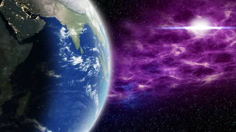 Planet earth rotation in space Stock Footage 172149435