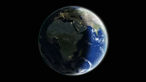 Planet earth rotation in space Stock Footage 180198009