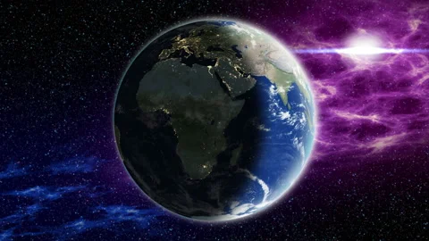 Planet earth rotation in space Stock Footage 180201645