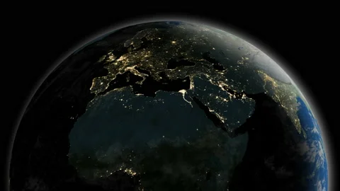 Planet earth rotation in space Stock Footage 232797098