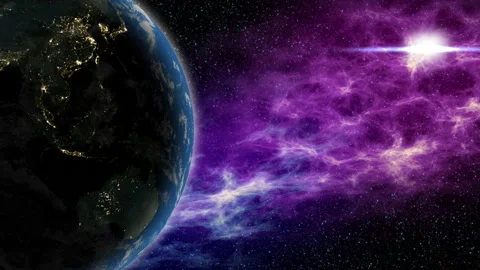 Planet earth rotation in space Stock Footage 232798079