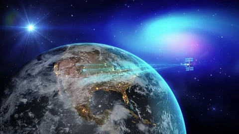 Planet Earth With Satellite Scan 스톡 동영상 160057491