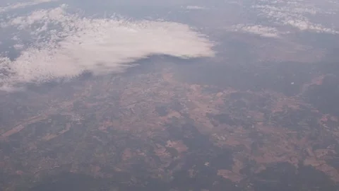 Planet Earth seen from an airplane window Stock Footage 158041964